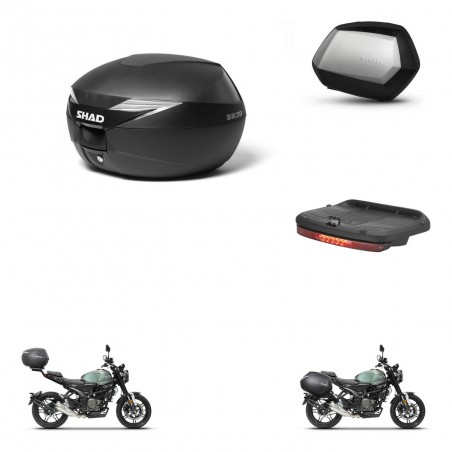 SHAD Maletas SH35 PREMIUM + soporte montaje Baul maleta accesorios KIT-471667