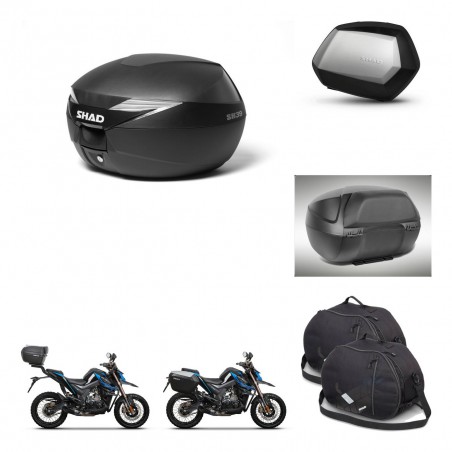 SHAD Maletas SH35 PREMIUM + soporte montaje Baul maleta accesorios KIT-471698