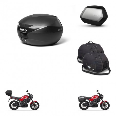 SHAD Maletas SH35 PREMIUM + soporte montaje Baul maleta accesorios KIT-471710