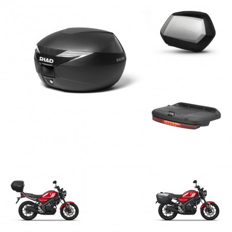 SHAD Maletas SH35 PREMIUM + soporte montaje Baul maleta accesorios KIT-471715