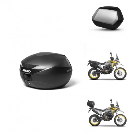 SHAD Maletas SH35 PREMIUM + soporte montaje Baul maleta KIT-471781