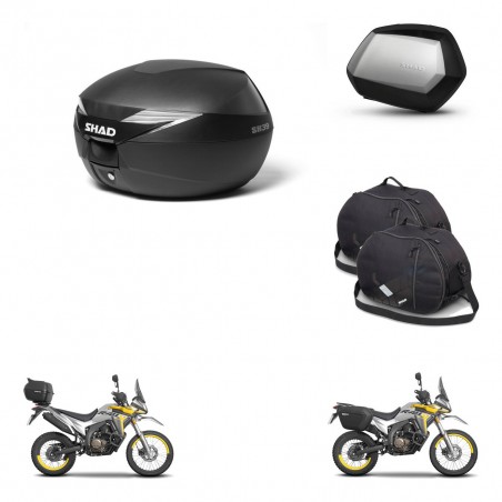 SHAD Maletas SH35 PREMIUM + soporte montaje Baul maleta accesorios KIT-471782