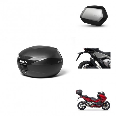 SHAD Maletas SH35 PREMIUM + soporte montaje Baul maleta KIT-471805