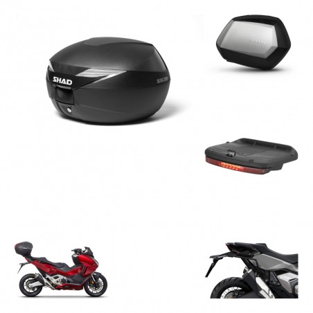 SHAD Maletas SH35 PREMIUM + soporte montaje Baul maleta accesorios KIT-471811