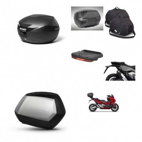 SHAD Maletas SH35 PREMIUM + soporte montaje Baul maleta accesorios KIT-471824