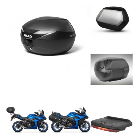 SHAD Maletas SH35 PREMIUM + soporte montaje Baul maleta accesorios KIT-471895