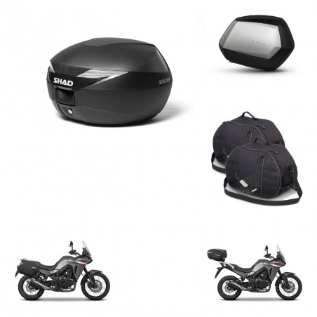 SHAD Maletas SH35 PREMIUM + soporte montaje Baul maleta accesorios KIT-471926