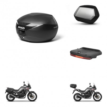 SHAD Maletas SH35 PREMIUM + soporte montaje Baul maleta accesorios KIT-471931