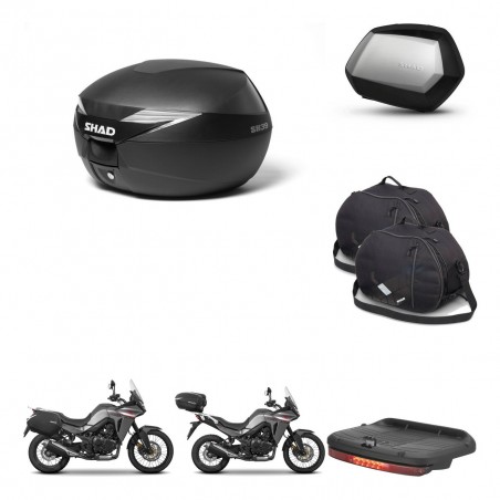 SHAD Maletas SH35 PREMIUM + soporte montaje Baul maleta accesorios KIT-471932
