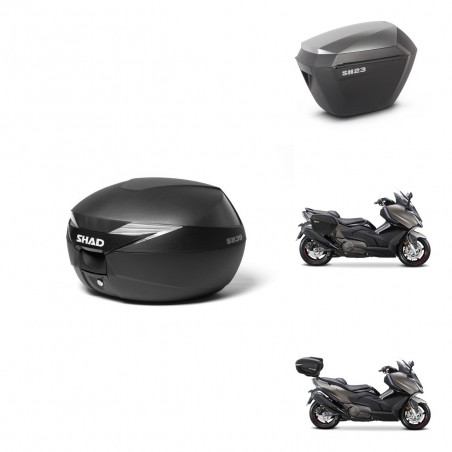 SHAD Maletas sh23 alu + soporte montaje Baul maleta KIT-472023