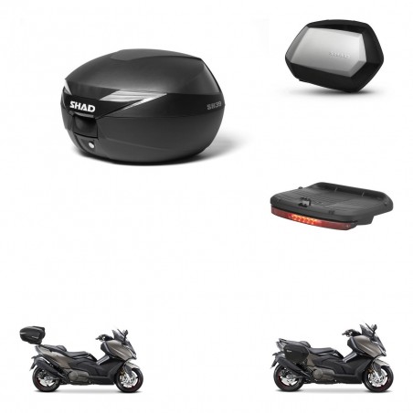 SHAD Maletas SH35 PREMIUM + soporte montaje Baul maleta accesorios KIT-472027