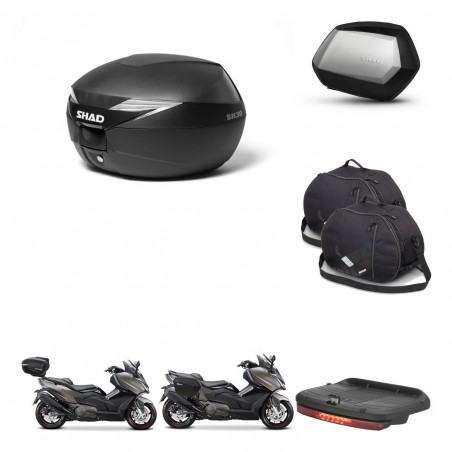 SHAD Maletas SH35 PREMIUM + soporte montaje Baul maleta accesorios KIT-472028