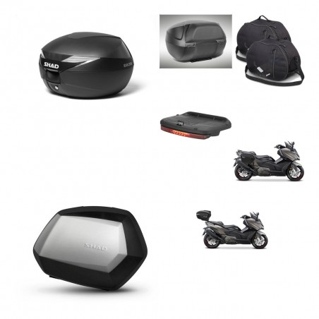 SHAD SH35 PREMIUM suitcases + mounting bracket suitcase trunk accessories KIT-472040