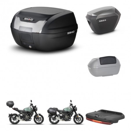 SHAD Maletas sh23 alu + soporte montaje baul SH40 accesorios KIT-472081