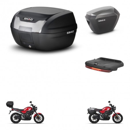 SHAD Maletas sh23 alu + soporte montaje baul SH40 accesorios KIT-472093