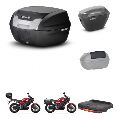 SHAD SH23 alu suitcases + mounting bracket SH40 trunk accessories KIT-472097