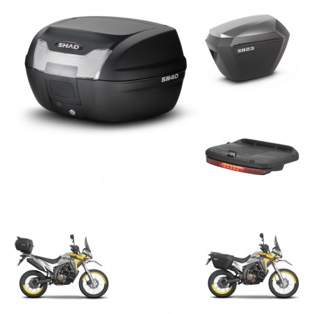 SHAD Maletas sh23 alu + soporte montaje baul SH40 accesorios KIT-472117