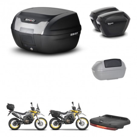 SHAD Maletas sh23 + soporte montaje baul SH40 accesorios KIT-472120