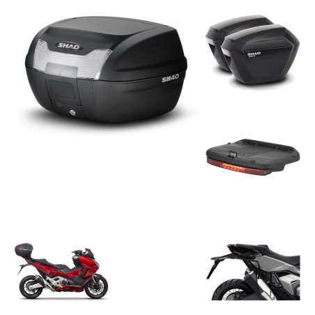 SHAD Maletas sh23 + soporte montaje baul SH40 accesorios KIT-472124