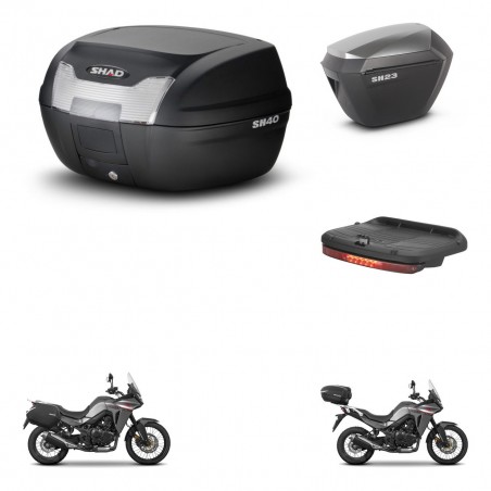 SHAD Maletas sh23 alu + soporte montaje baul SH40 accesorios KIT-472165
