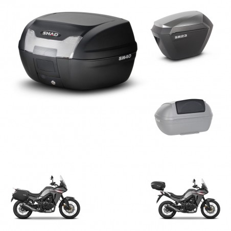 SHAD SH23 alu suitcases + mounting bracket SH40 trunk accessories KIT-472167