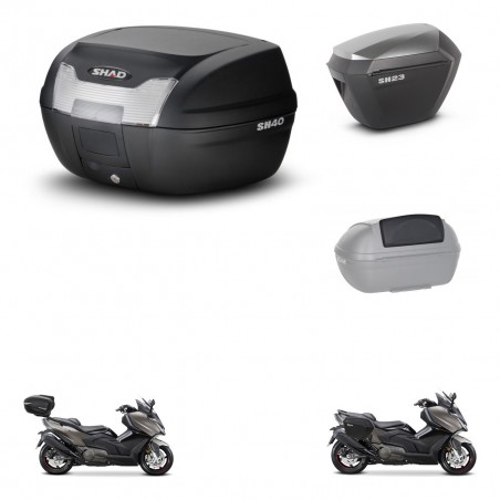 SHAD Maletas sh23 alu + soporte montaje baul SH40 accesorios KIT-472199