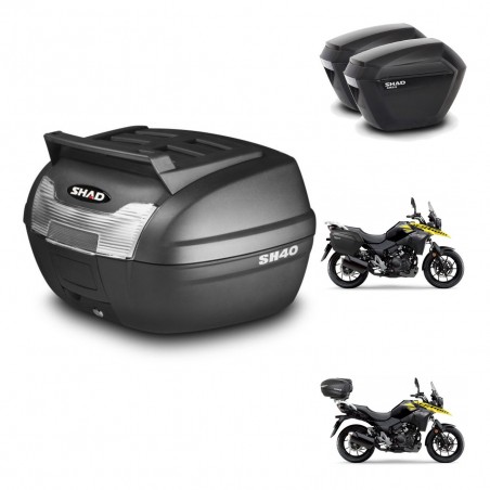 SHAD Maletas sh23 + soporte montaje baul SH40 parrilla superior KIT-472210