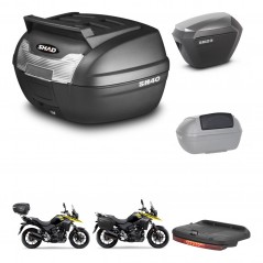 SHAD SH23 alu suitcases + mounting bracket SH40 top grill trunk accessories KIT-472217