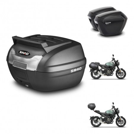 SHAD Maletas sh23 + soporte montaje baul SH40 parrilla superior KIT-472218