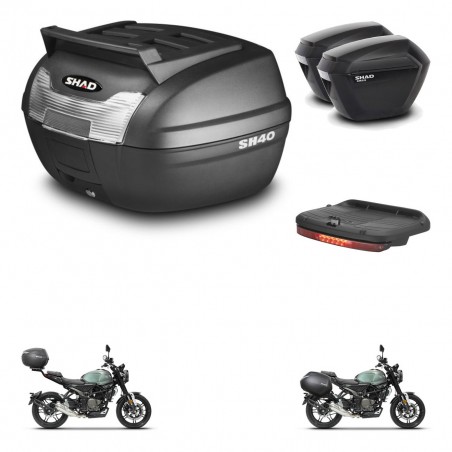 SHAD Maletas sh23 + soporte montaje baul SH40 parrilla superior accesorios KIT-472220