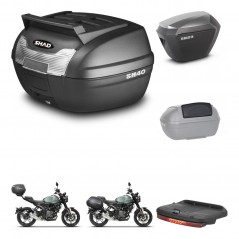 SHAD SH23 alu suitcases + mounting bracket SH40 top grill trunk accessories KIT-472225