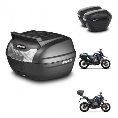 SHAD Maletas sh23 + soporte montaje baul SH40 parrilla superior KIT-472226