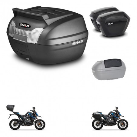 SHAD Maletas sh23 + soporte montaje baul SH40 parrilla superior accesorios KIT-472230
