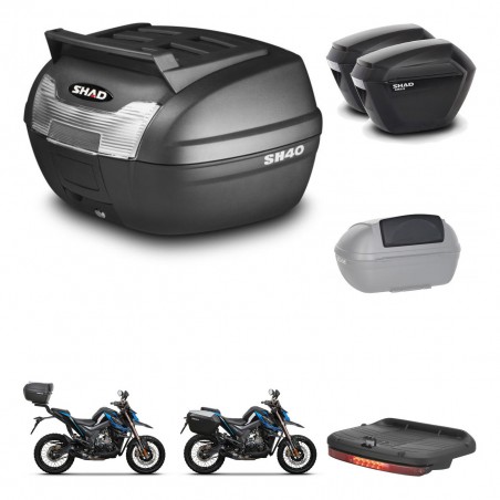 SHAD Maletas sh23 + soporte montaje baul SH40 parrilla superior accesorios KIT-472232