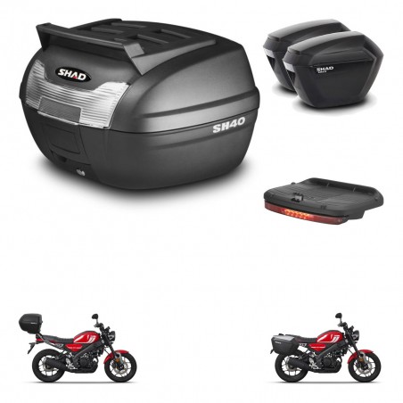 SHAD Maletas sh23 + soporte montaje baul SH40 parrilla superior accesorios KIT-472236