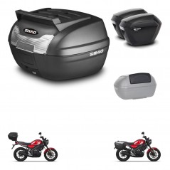 SHAD SH23 suitcases + mounting bracket SH40 trunk top grill accessories KIT-472238
