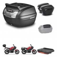 SHAD SH23 suitcases + mounting bracket SH40 trunk top grill accessories KIT-472240