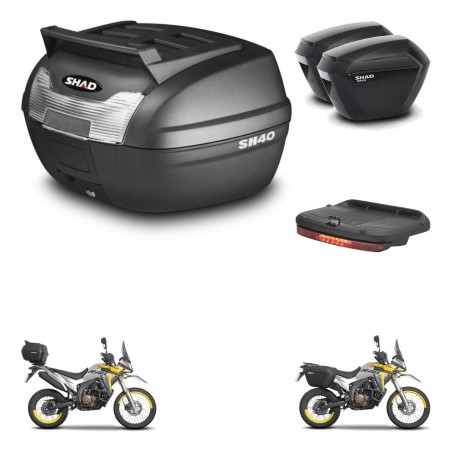 SHAD Maletas sh23 + soporte montaje baul SH40 parrilla superior accesorios KIT-472260