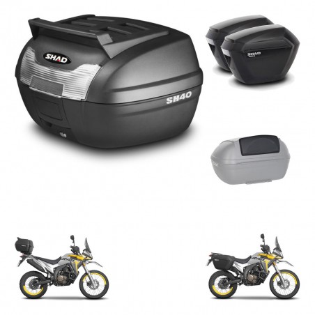 SHAD SH23 suitcases + mounting bracket SH40 trunk top grill accessories KIT-472262