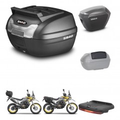 SHAD SH23 alu suitcases + mounting bracket SH40 top grill trunk accessories KIT-472265