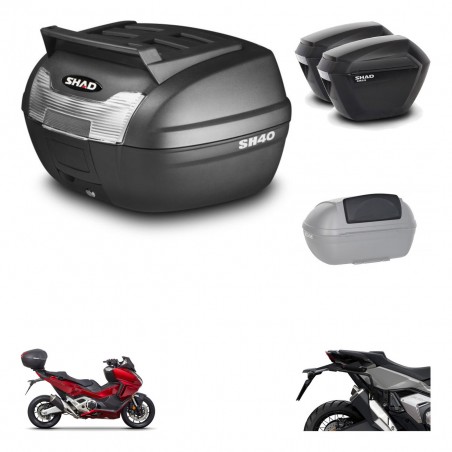 SHAD Maletas sh23 + soporte montaje baul SH40 parrilla superior accesorios KIT-472270