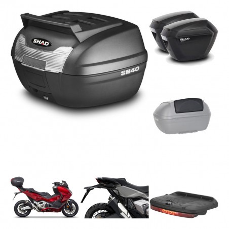SHAD Maletas sh23 + soporte montaje baul SH40 parrilla superior accesorios KIT-472272