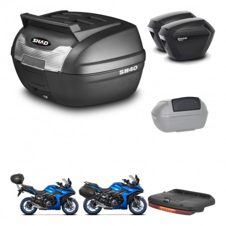 SHAD Maletas sh23 + soporte montaje baul SH40 parrilla superior accesorios KIT-472296