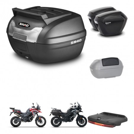 SHAD SH23 suitcases + mounting bracket SH40 trunk top grill accessories KIT-472304