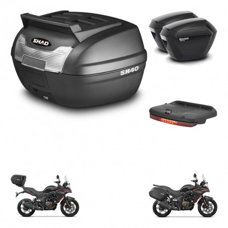 SHAD Maletas sh23 + soporte montaje baul SH40 parrilla superior accesorios KIT-472316