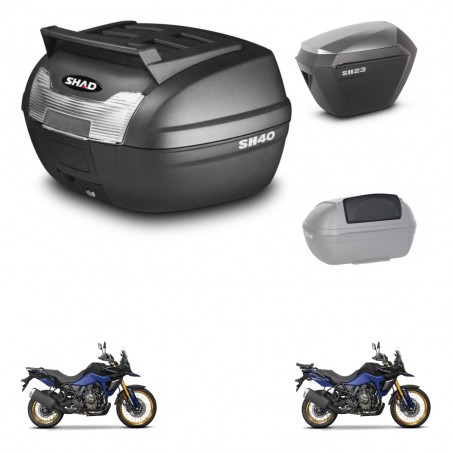 SHAD SH23 alu suitcases + mounting bracket SH40 top grill trunk accessories KIT-472327