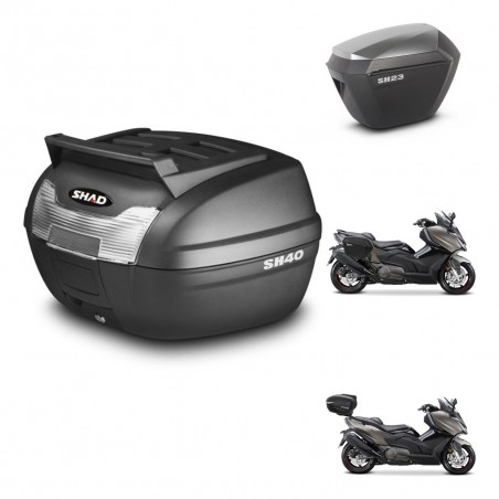 SHAD Maletas sh23 alu + soporte montaje baul SH40 parrilla superior KIT-472339