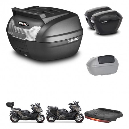 SHAD Maletas sh23 + soporte montaje baul SH40 parrilla superior accesorios KIT-472344