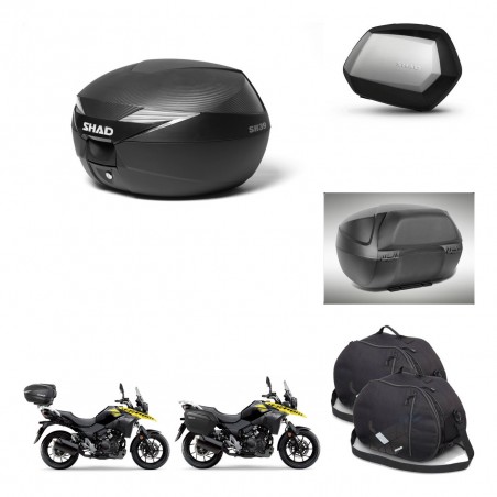 SHAD Maletas SH35 PREMIUM + soporte montaje Baul maleta accesorios KIT-472394