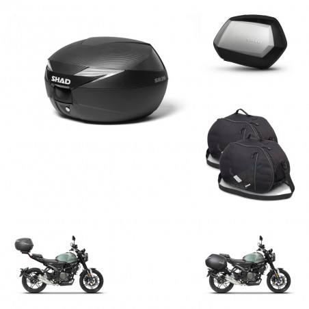 SHAD Maletas SH35 PREMIUM + soporte montaje Baul maleta accesorios KIT-472406